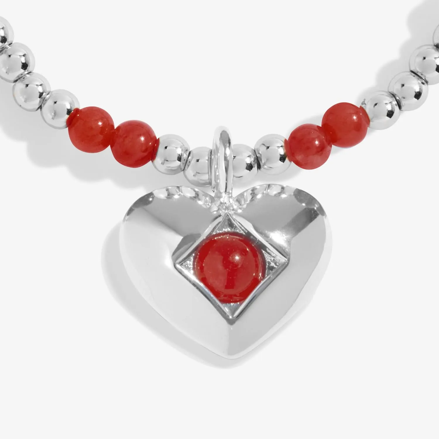 Birthstone A Little January Garnet Silver Plated Bracelet 8315 Joma Jewellery