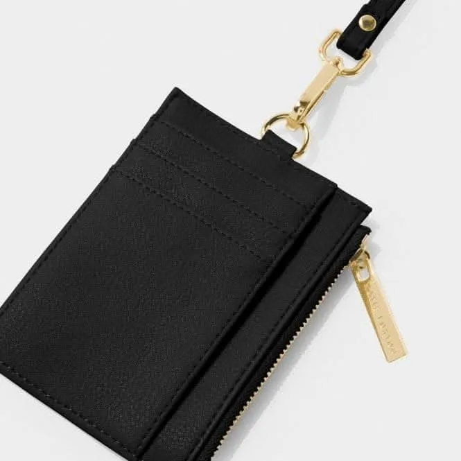 Black Ashley Cardholder With Strap KLB2858 Katie Loxton Jewelry And Accessories