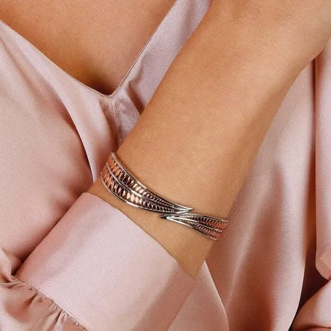 Blossom Eden Blush Leaf Rose Gold Plated Bangle 70252RG Kit Heath Jewelry And Accessories