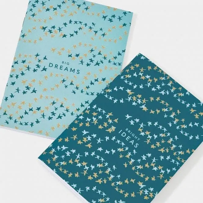 Blue Duo Pack Notebooks KLST203 Katie Loxton Jewelry And Accessories