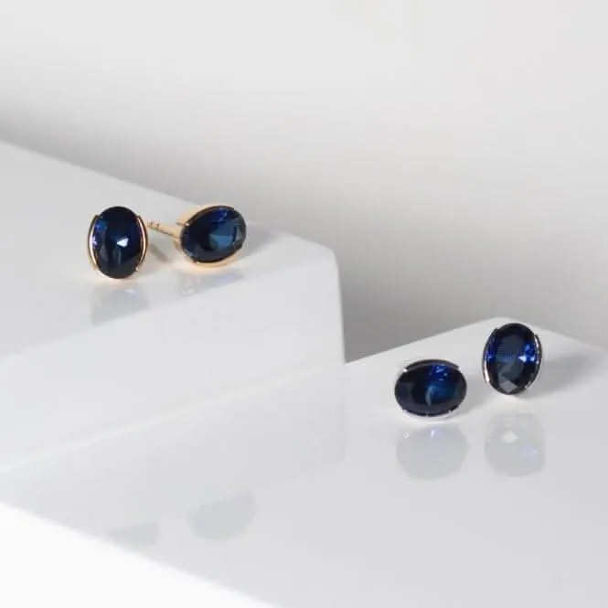 Blue Zirconia Ellisse Carezza Earrings SJ-E2350-BLCZ Sif Jakobs Jewellery