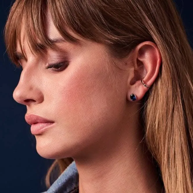 Blue Zirconia Ellisse Carezza Earrings SJ-E2350-BLCZ Sif Jakobs Jewellery