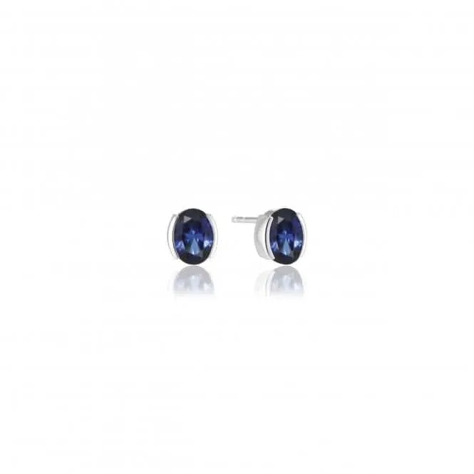 Blue Zirconia Ellisse Carezza Earrings SJ-E2350-BLCZ Sif Jakobs Jewellery