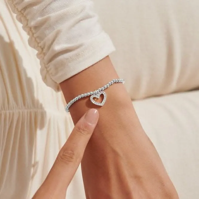 Bridal From the Heart Gift Box Maid Of Honour Silver Plated Bracelet 7152 Joma Jewellery