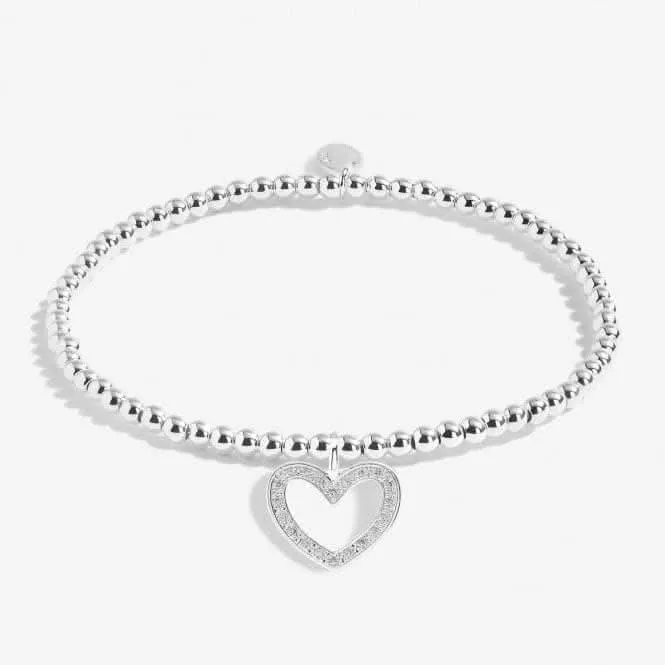 Bridal From the Heart Gift Box Maid Of Honour Silver Plated Bracelet 7152 Joma Jewellery