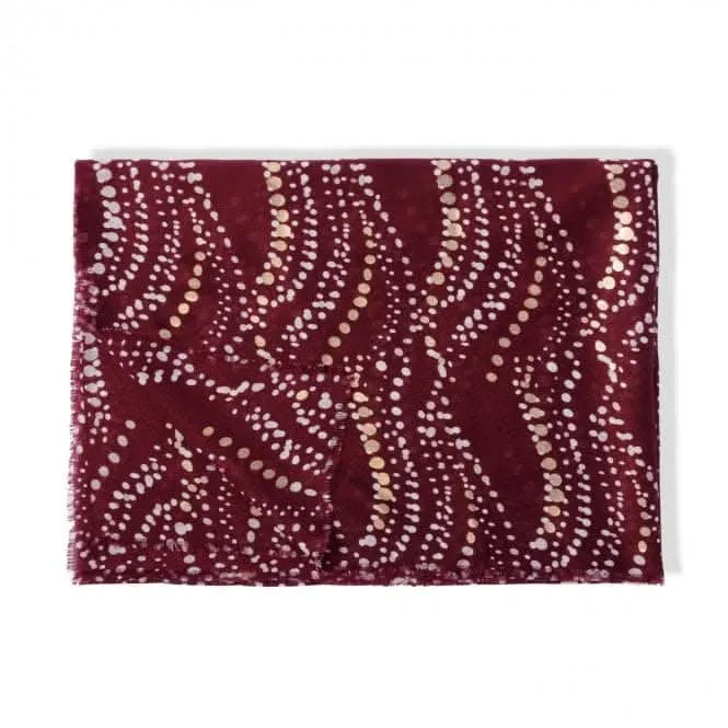 Burgundy Foil Sentiment  Waved KLS510 Katie Loxton Jewelry And Accessories