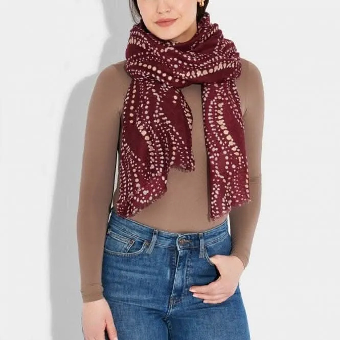 Burgundy Foil Sentiment  Waved KLS510 Katie Loxton Jewelry And Accessories