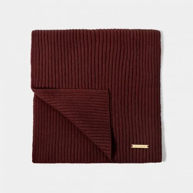 Cacao Ribbed Knit Scarf KLS543 Katie Loxton Jewelry And Accessories