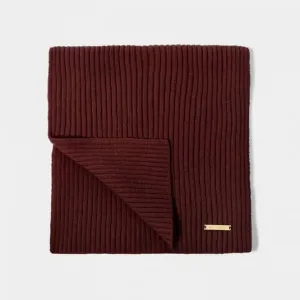 Cacao Ribbed Knit Scarf KLS543 Katie Loxton Jewelry And Accessories