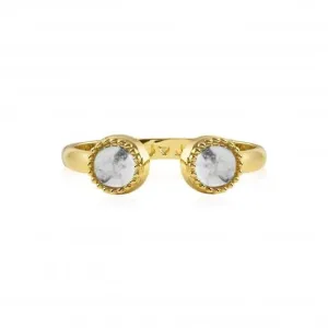 Capri Howlite Ring Gold Ring 4498 Joma Jewellery