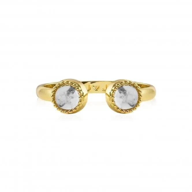 Capri Howlite Ring Gold Ring 4498 Joma Jewellery