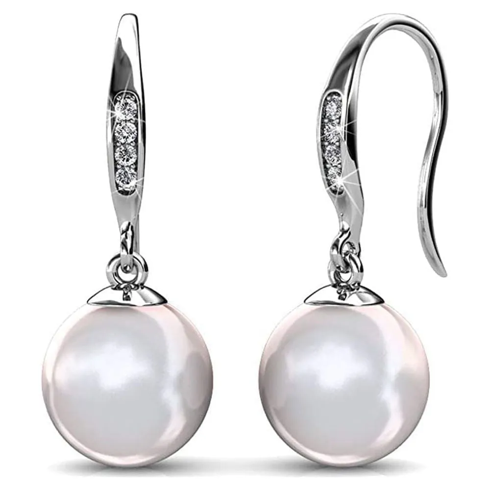 Cate & Chloe Earrings Pack of 3 - McKenzie, Kadence, Betty 18k White Gold Plated Drop Earrings