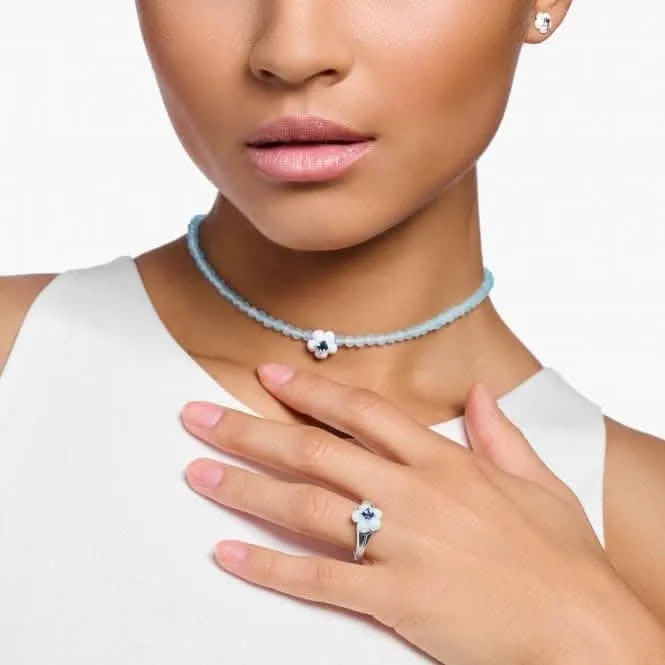 Charming Blue Flower Ring TR2433-496-1 Thomas Sabo Rings