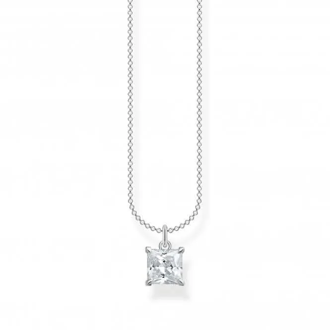 Charming Sterling Silver White Stone Necklace KE2156-051-14-L45V Thomas Sabo Necklaces