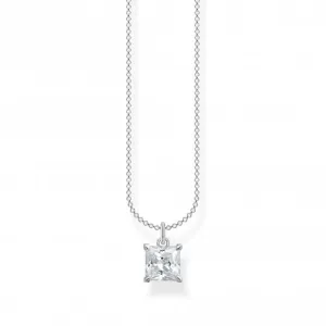 Charming Sterling Silver White Stone Necklace KE2156-051-14-L45V Thomas Sabo Necklaces
