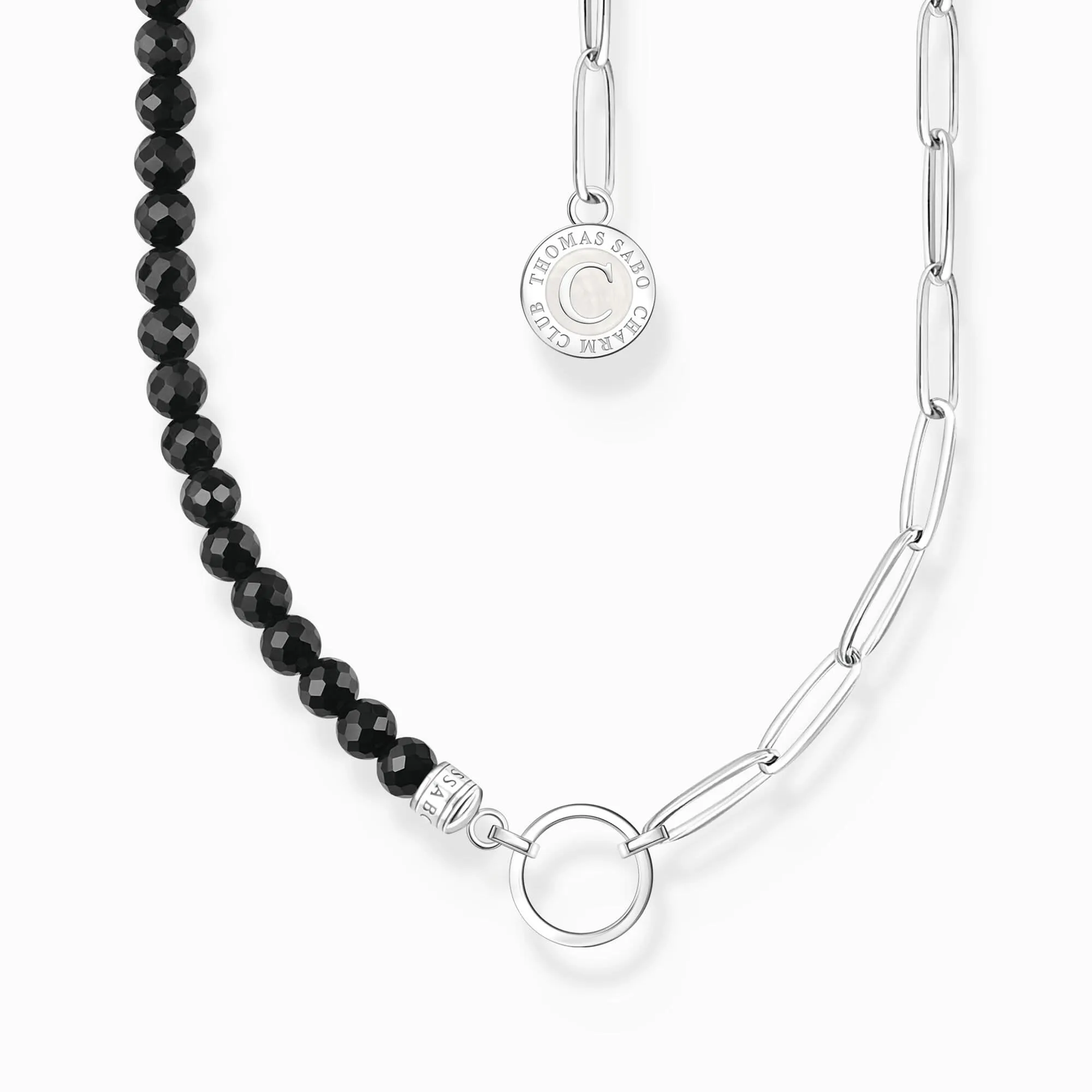 Charmista Black Sterling Silver Enamel Necklace KE2189-148-11 Thomas Sabo Necklaces