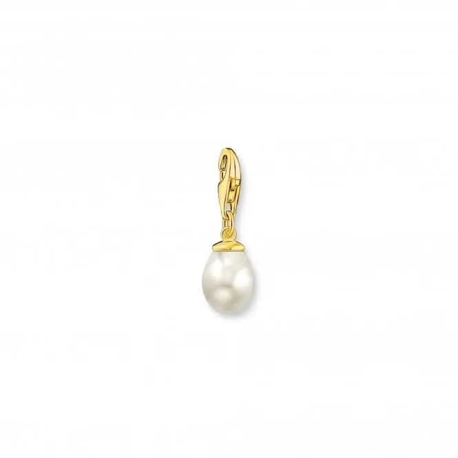 Charmista Gold Plated Freshwater Pearl Charm Pendant 1996-430-14 Thomas Sabo Collectable Charms