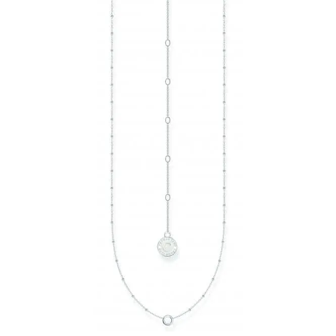 Charmista Member Charm Round Pendant And Little Balls Sterling Silver Necklace X0289-007-21 Thomas Sabo Necklaces
