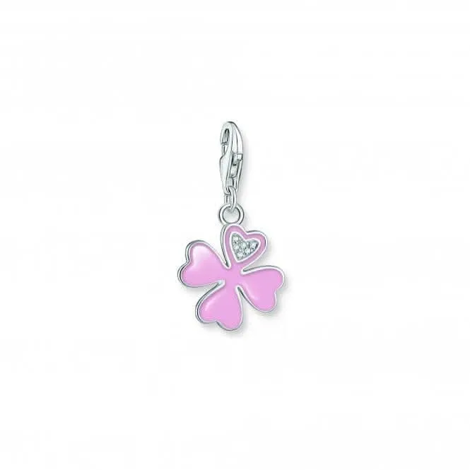 Charmista Pink Cold Enamel Clover Charm Pendant 2022-041-9 Thomas Sabo Collectable Charms