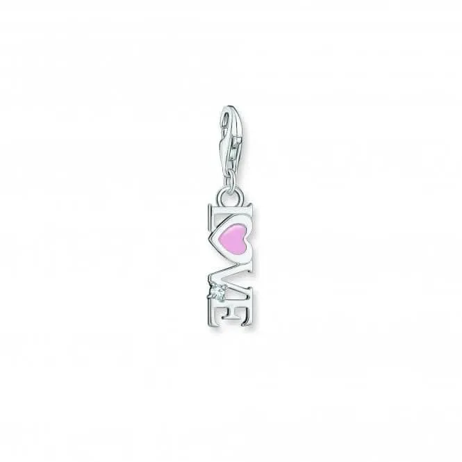 Charmista Pink Cold Enamel Love Charm Pendant 2011-041-9 Thomas Sabo Collectable Charms