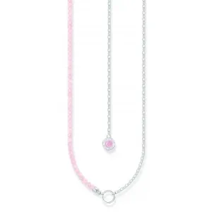 Charmista Pink Cold Enamel Rose Quartz Necklace KE2190-067-9 Thomas Sabo Necklaces