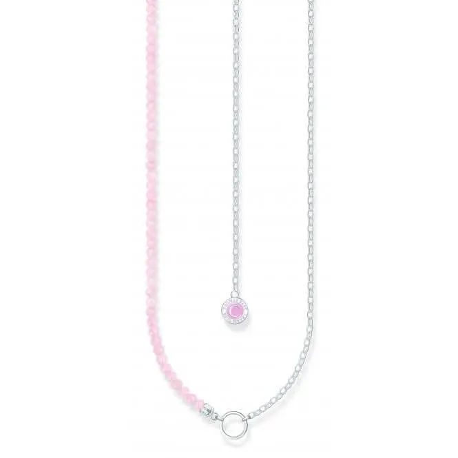 Charmista Pink Cold Enamel Rose Quartz Necklace KE2190-067-9 Thomas Sabo Necklaces