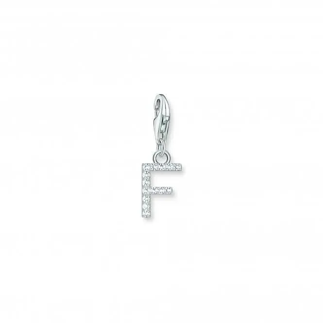 Charmista White Zirconia Letter F Charm Pendant 1946-051-14 Thomas Sabo Collectable Charms