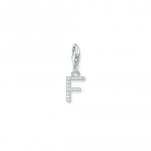 Charmista White Zirconia Letter F Charm Pendant 1946-051-14 Thomas Sabo Collectable Charms