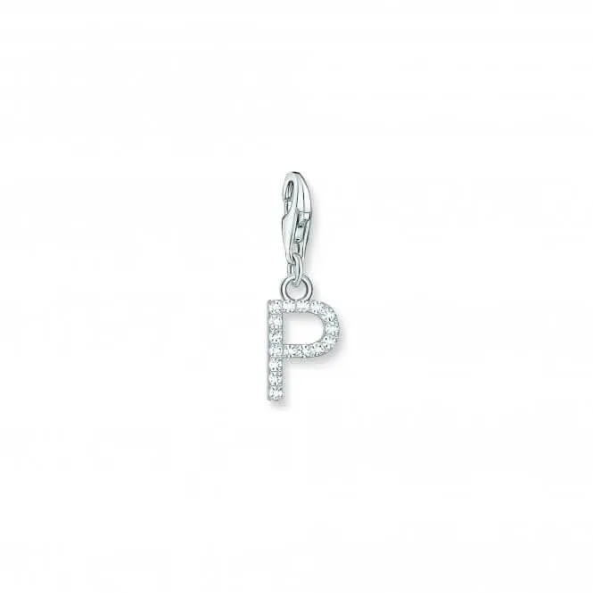 Charmista White Zirconia Letter P Charm Pendant 1953-051-14 Thomas Sabo Collectable Charms