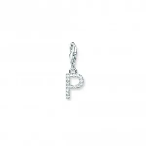 Charmista White Zirconia Letter P Charm Pendant 1953-051-14 Thomas Sabo Collectable Charms