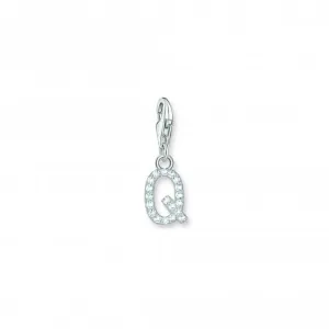 Charmista White Zirconia Letter Q Charm Pendant 1954-051-14 Thomas Sabo Collectable Charms