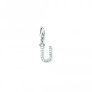 Charmista White Zirconia Letter U Charm Pendant 1958-051-14 Thomas Sabo Collectable Charms
