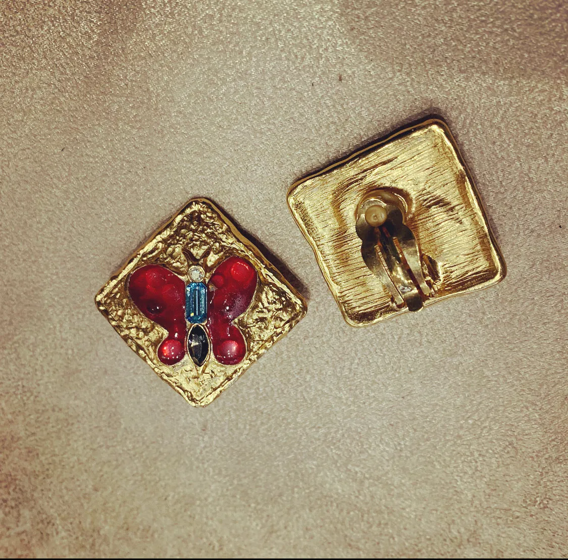 Christian Lacroix Butterfly earrings