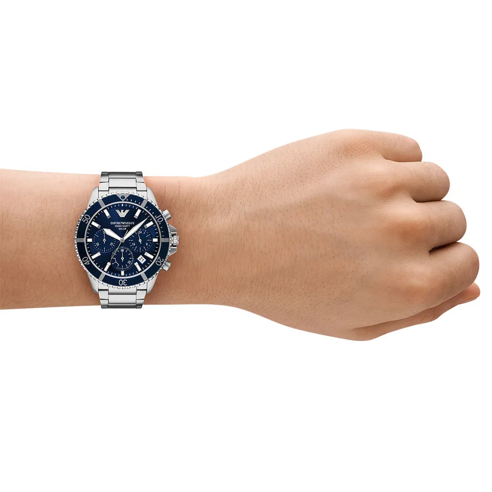 Chronograph Mens Watches Emporio Armani World Explorer AR11681 Solar Chronograph