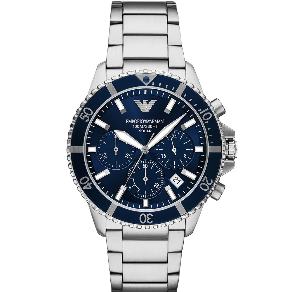 Chronograph Mens Watches Emporio Armani World Explorer AR11681 Solar Chronograph