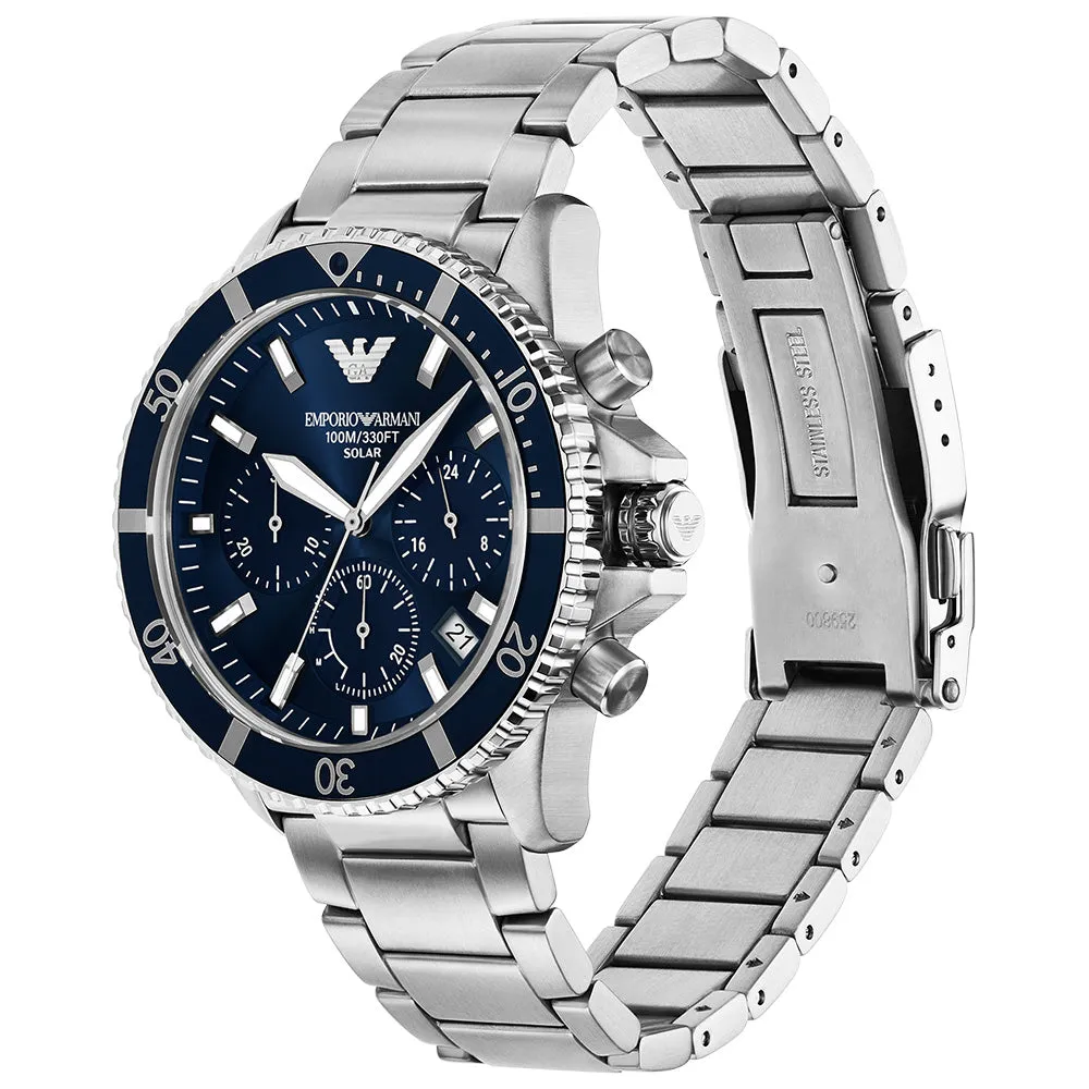 Chronograph Mens Watches Emporio Armani World Explorer AR11681 Solar Chronograph