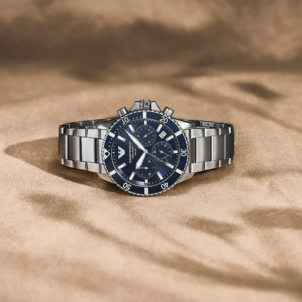 Chronograph Mens Watches Emporio Armani World Explorer AR11681 Solar Chronograph