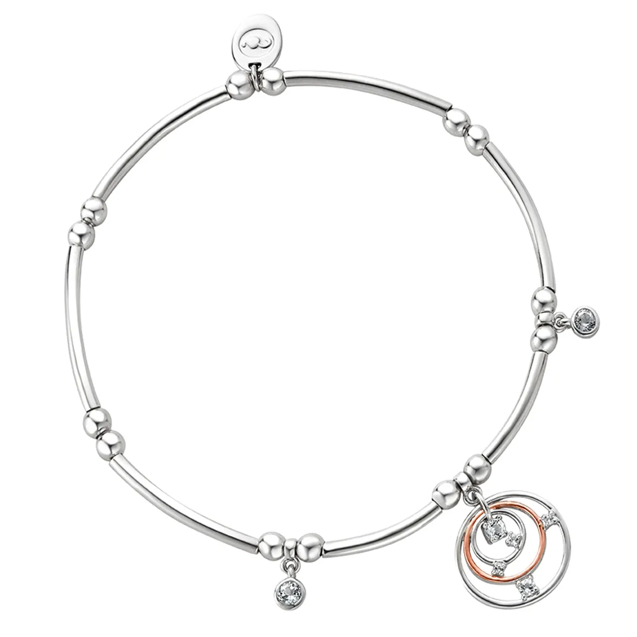 Clogau Jewellery Clogau Awyr Y Nos Affinity Sterling Silver White Topaz Bracelet 16.5-17.5cm