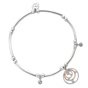 Clogau Jewellery Clogau Awyr Y Nos Affinity Sterling Silver White Topaz Bracelet 16.5-17.5cm