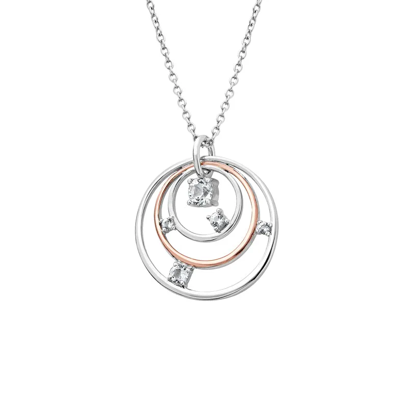 Clogau Jewellery Clogau Awyr Y Nos Sterling Silver White Topaz Pendant