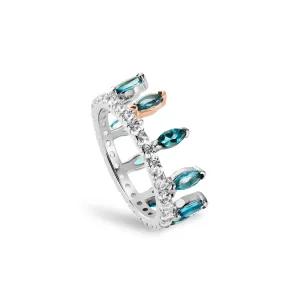 Clogau Jewellery Clogau Celebration Crown Silver and London Blue Topaz Ring
