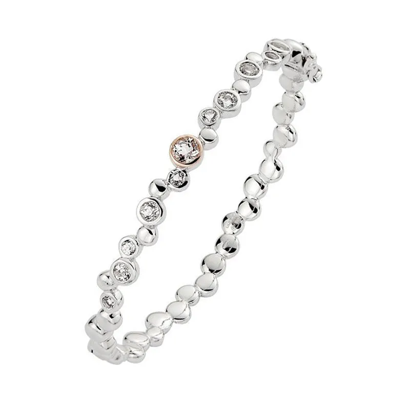 Clogau Jewellery Clogau Celebration Sterling Silver White Topaz Bangle
