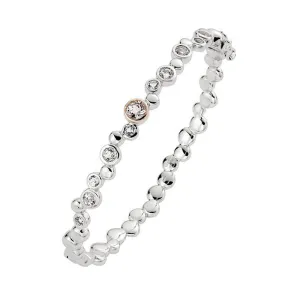 Clogau Jewellery Clogau Celebration Sterling Silver White Topaz Bangle
