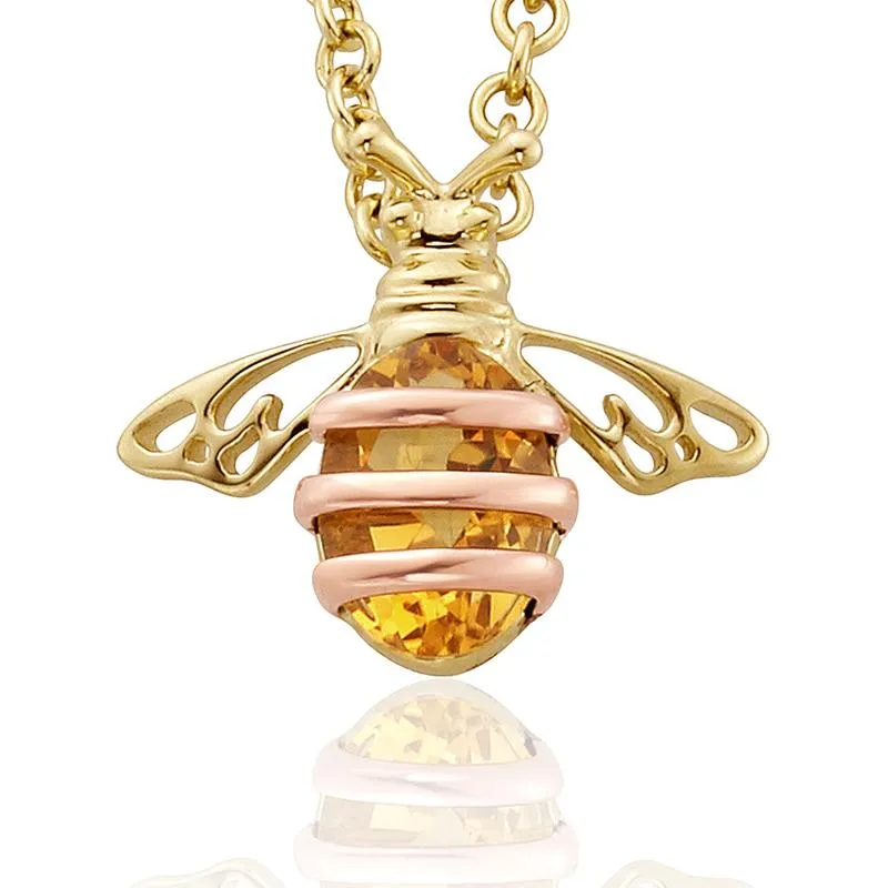 Clogau Jewellery Clogau Honey Bee 9ct Rose Yellow Gold Citrine Necklace