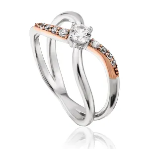 Clogau Jewellery Clogau Kiss 9ct Rose Gold Sterling Silver Ring