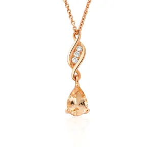 Clogau Jewellery Clogau Past Present Future 1854 18ct Gold  Diamond Morganite Necklace