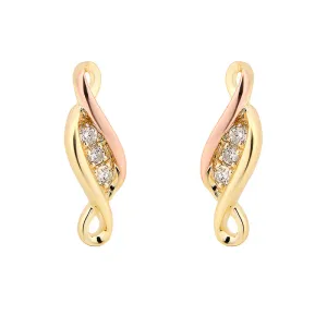 Clogau Jewellery Clogau Past Present Future 9ct Yellow Gold Diamond Earrings