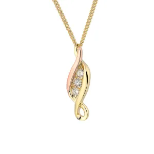 Clogau Jewellery Clogau Past Present Future 9ct Yellow Gold Diamond Necklace