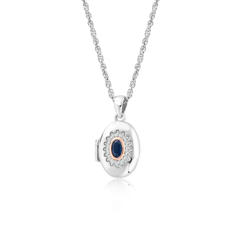 Clogau Jewellery Clogau Princess Diana Sterling Silver Sapphire Locket