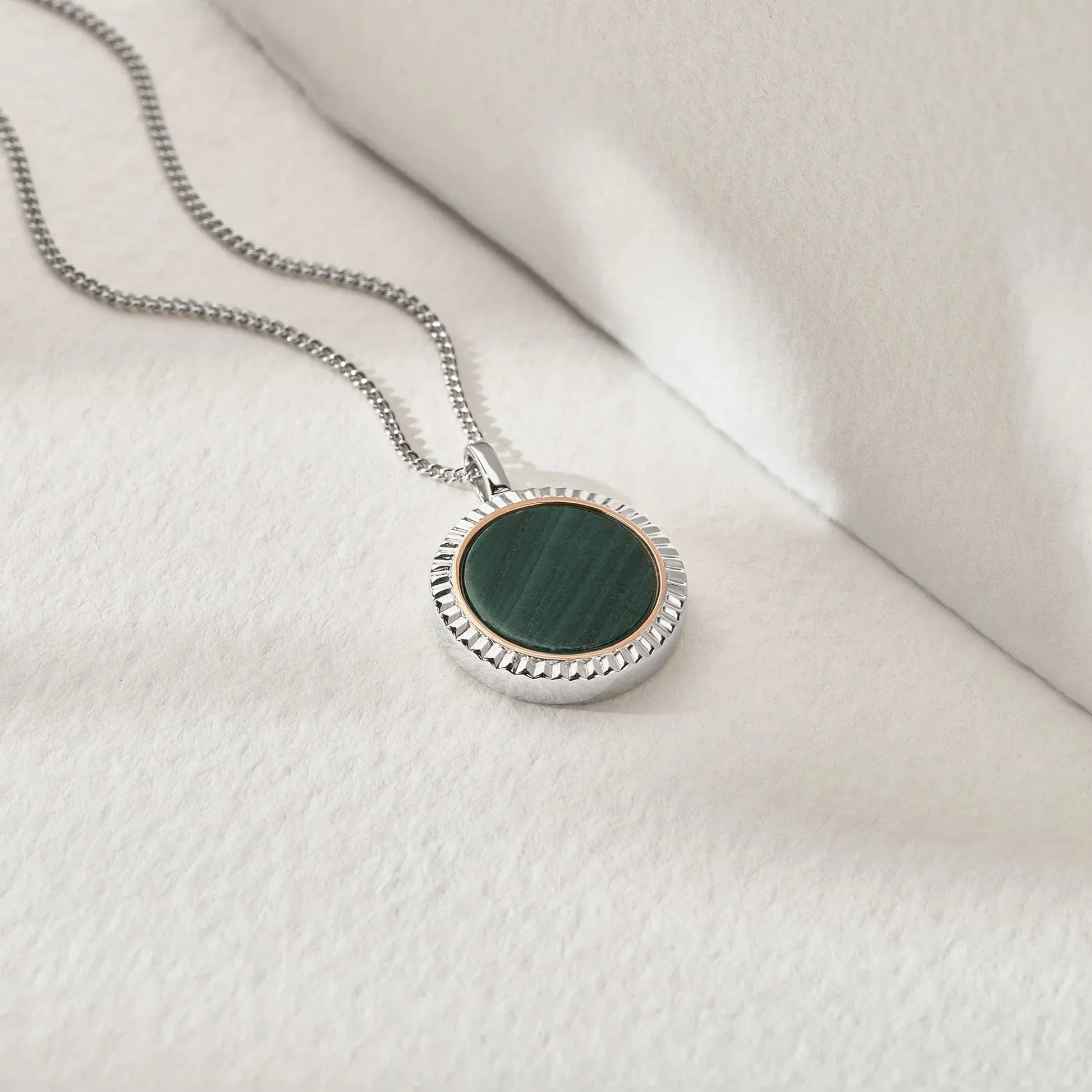Clogau Jewellery Clogau Reflections of Padarn Sterling Silver Malachite Necklace